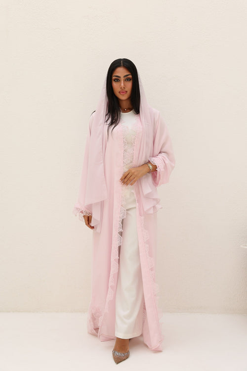 Lace Abaya Pink NOEVE